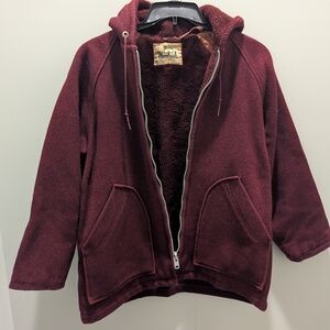 Woolrich Burgundy Sherpa Jacket